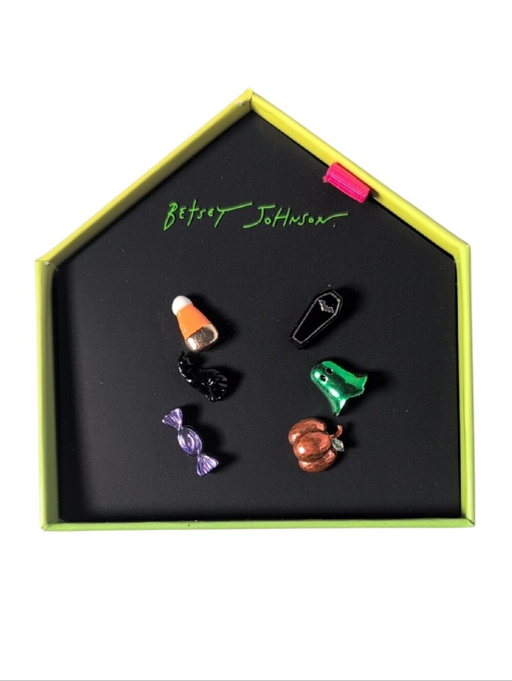 Betsey Johnson Mismatched Halloween Stud Earrings Candy Corn Ghost Pumpkin